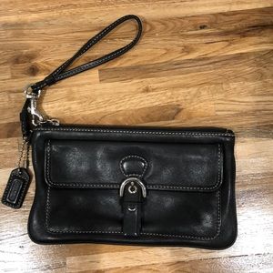 Authentic Black Coach Wristlet